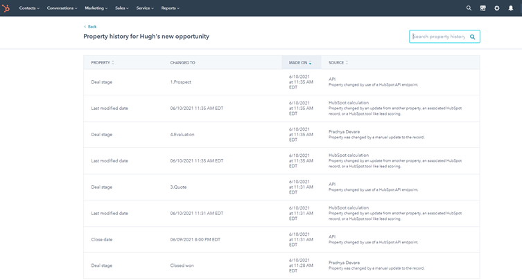 HubSpot Deal Record Updates via Integrates API